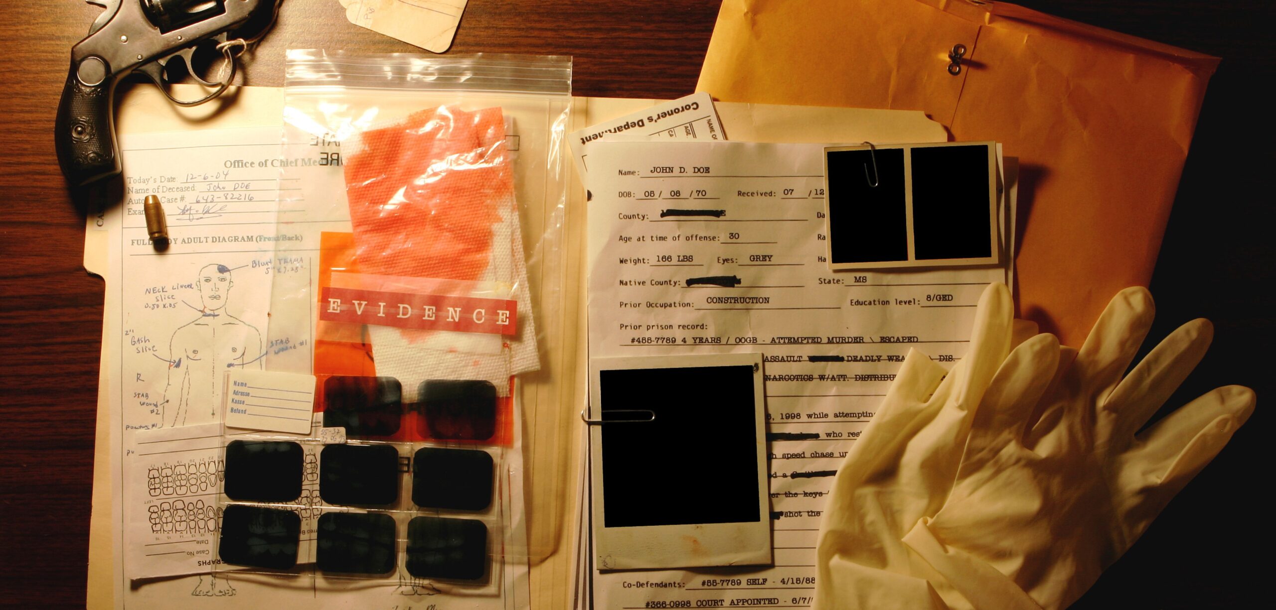 Rekvisita till Mordmysterium, en spännande och stärkande aktivitet på Hestraviken