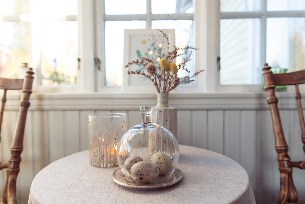 Dekorations bild som visar insidan av entren hallen till restaurangen