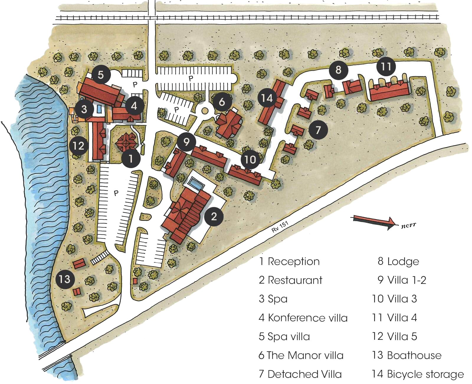 Områdeskarta Hestraviken Hotell Spa Restaurang och Konferens